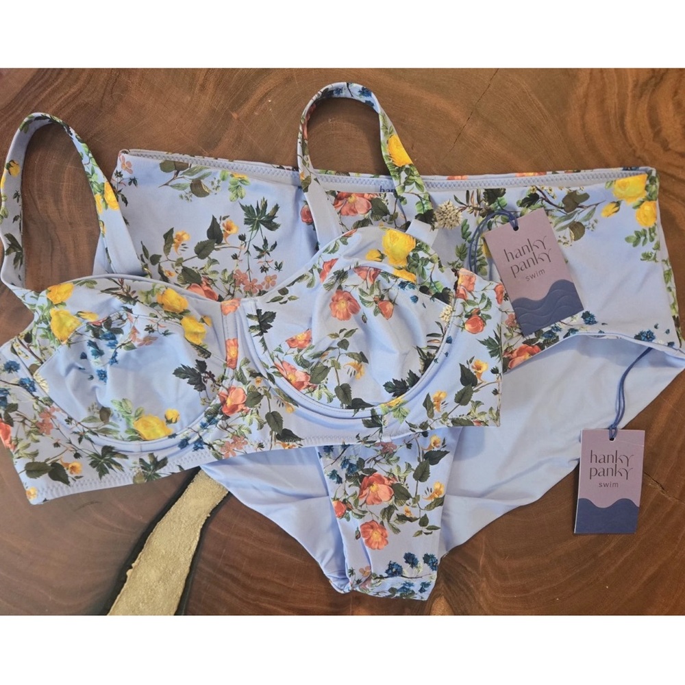 Hanky Panky Floral Rare Bikini Set - Size Medium